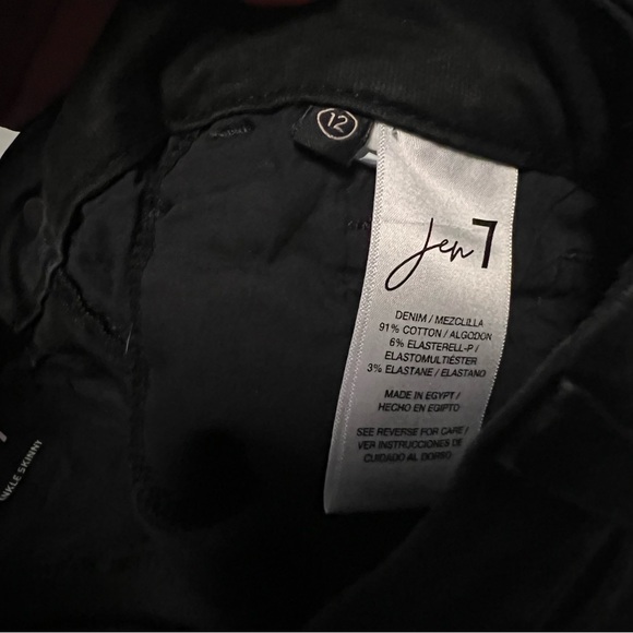 Jen7 7 for all Mankind petite ankle skinny black jeans size 12 women - Picture 8 of 16